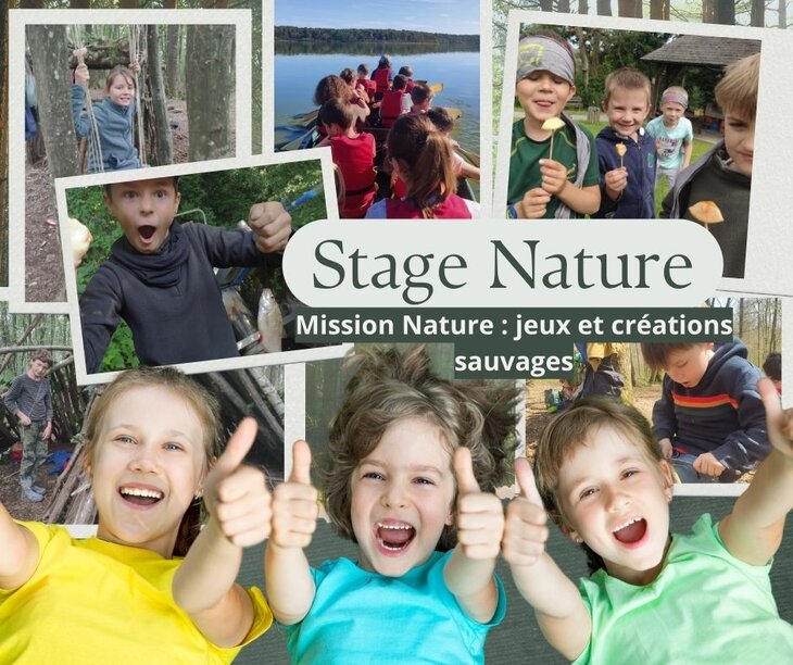 Stages,cours Stage nature  Mission nature : jeux créations sauvages 