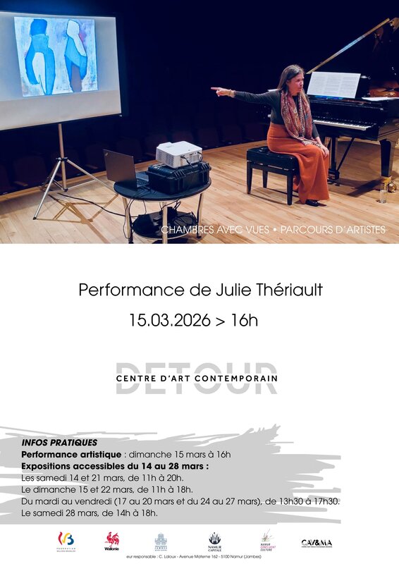 Expositions Julie Thériault : Performance piano & arts visuels Cac Détour