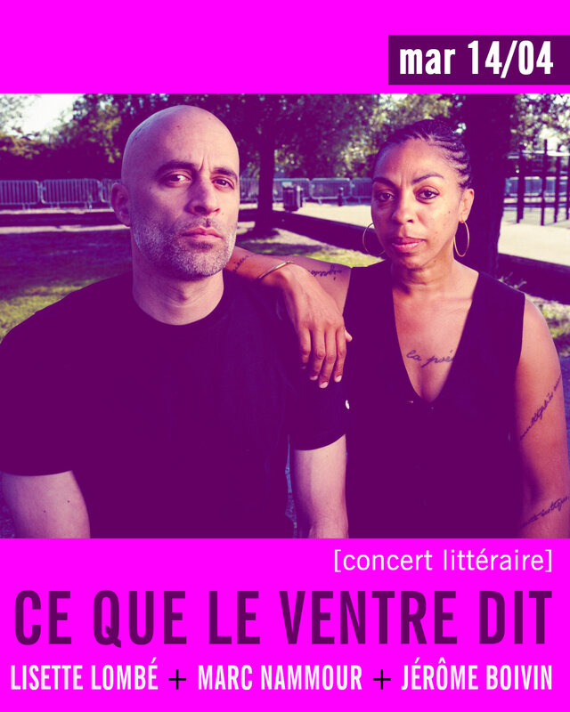 Concerts Ce le ventre - Lisette Lombé + Marc Nammour + Jérôme Boivin