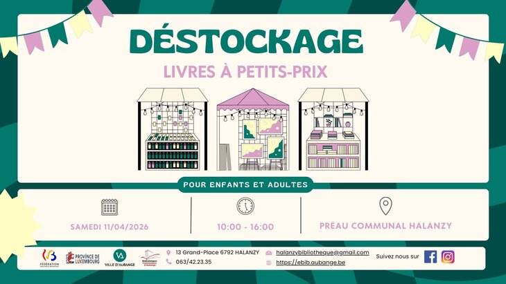 Loisirs Déstockage printemps la bibliothèque d Halanzy