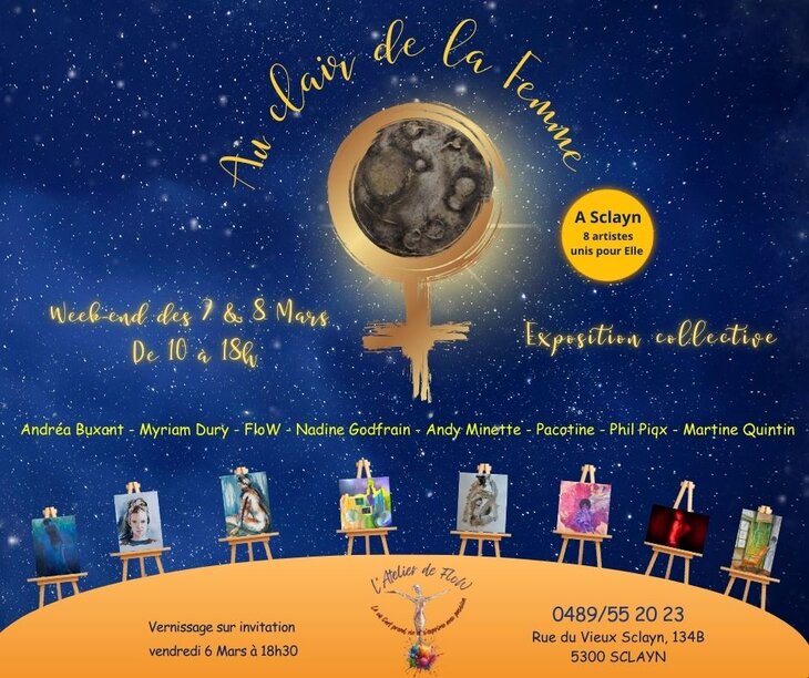 Expositions  Au clair la Femme  exposition collective spéciale 8 mars