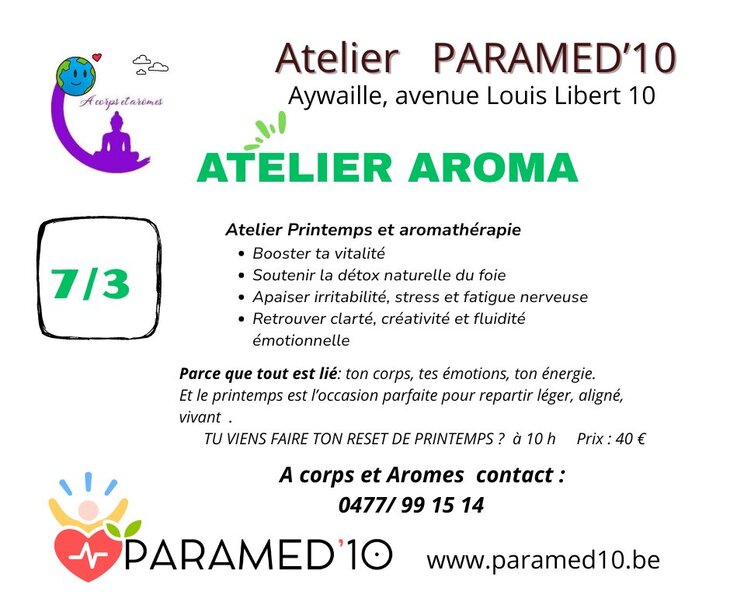 Stages,cours Atelier Aroma Printemps aromathérapie )