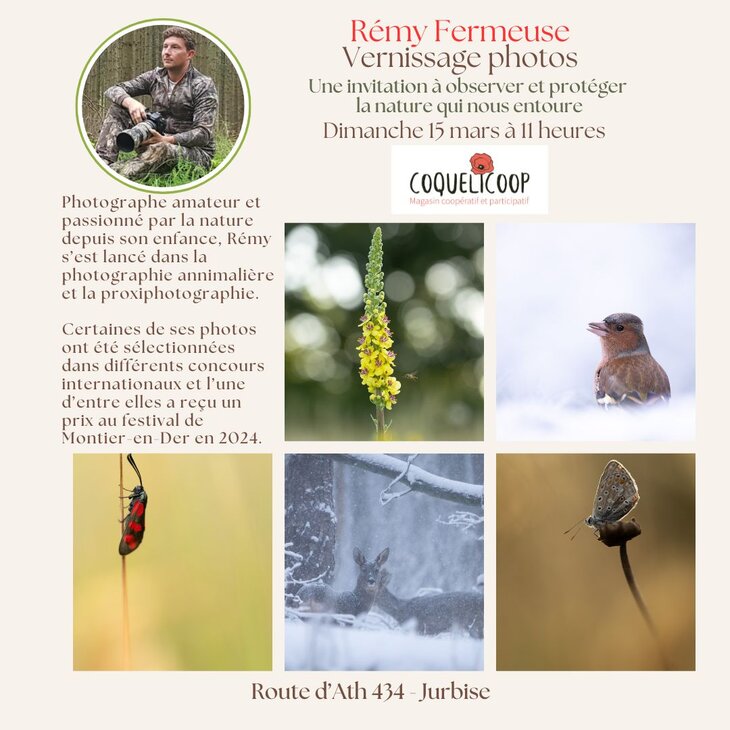 Expositions Vernissage Photos animalières Rémy Fermeuse