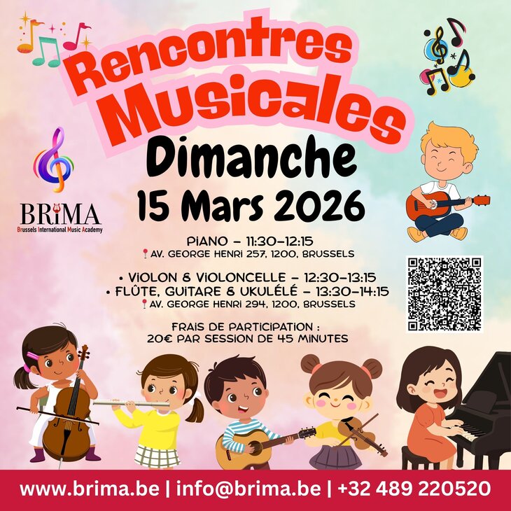 Stages,cours Rencontres musicales : piano, violon, violoncelle, flûte, guitare ukulélé