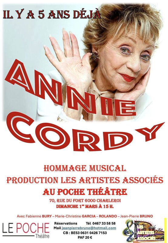 Concerts Hommage Annie Cordy