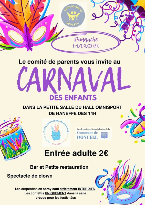 Spectacles Carnaval Enfants