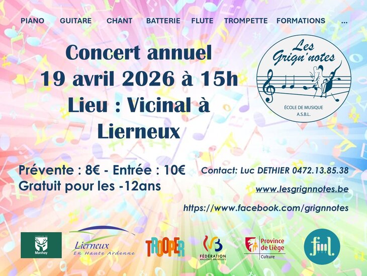 Concerts Concert annuel l école musique Grign notes