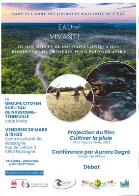 Conférences Journées wallonnes l eau | Soirée-débat: vivante, nos sols de nappes jusq