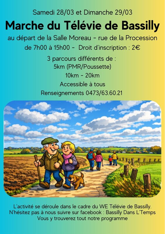 Loisirs Marche Télévie Bassilly