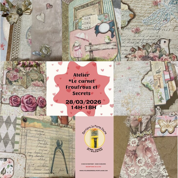 Stages,cours Atelier Carnet Froufrou Secrets  Créativité & Bonne Humeur