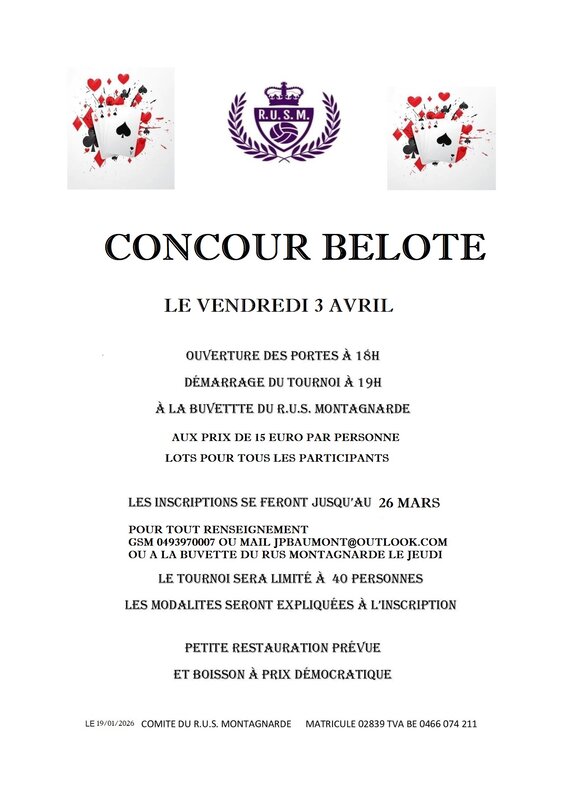 Loisirs Concours belote
