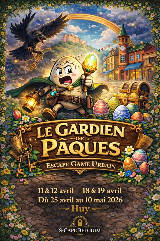 Loisirs Escape Game Urbain/Chasse oeufs - Gardien Pâques - S-Cape Belgium