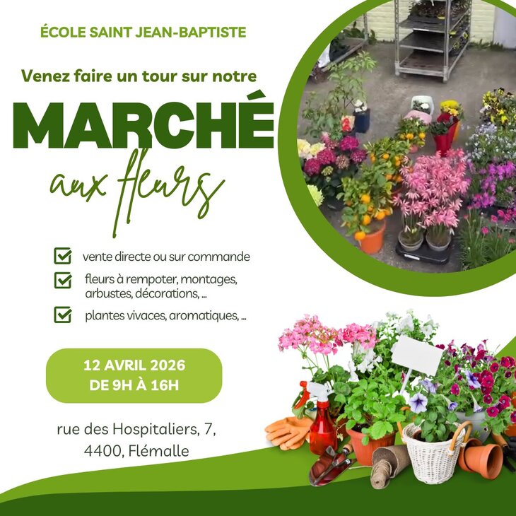 Loisirs Marché fleurs école Saint Jean-Baptiste
