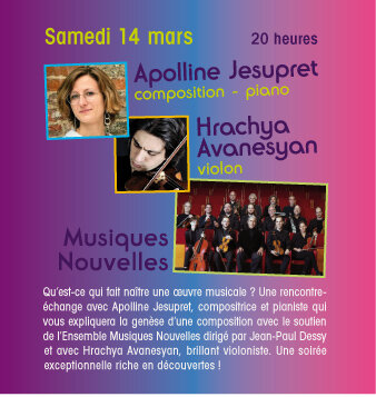 Concerts Un Rensez-vous avec Appoline Jésupret pianiste compositrice