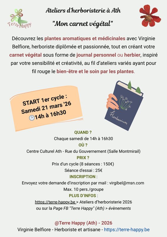 Stages,cours Atelier d herboristerie : carnet végétal