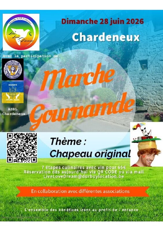 Loisirs Marche gourmande solidaire dans des plus beaux village wallonie