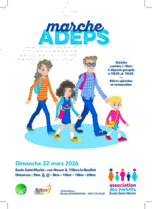 Loisirs Marche Adeps - Association Parents Saint-Martin Vlb