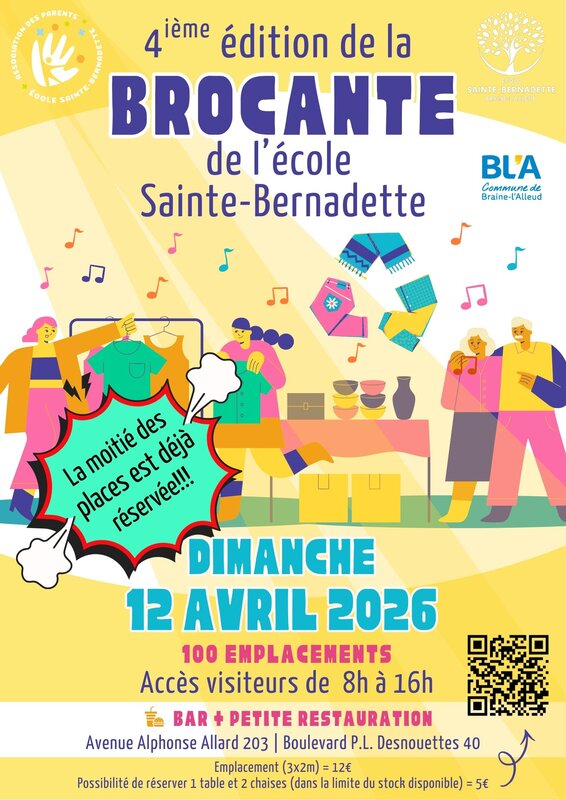  4ième édition la brocante l école Sainte-Bernadette