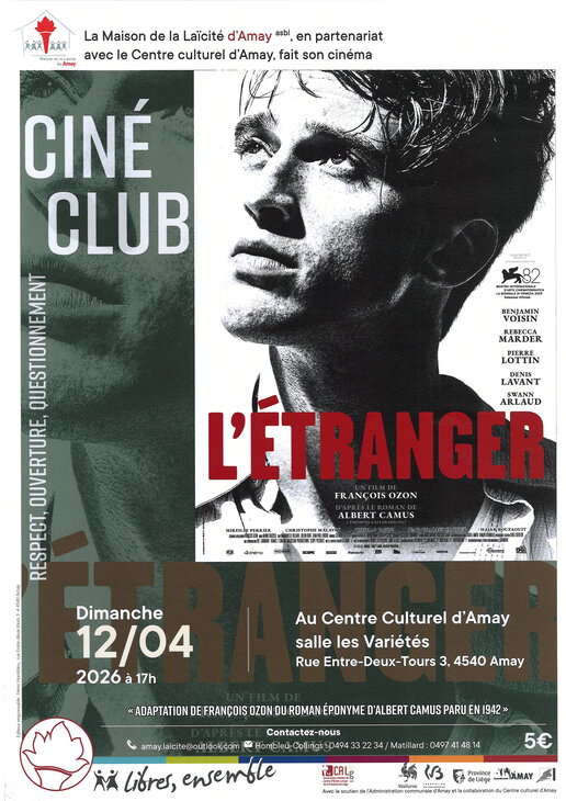 Spectacles Ciné-club  L étranger  François Ozon