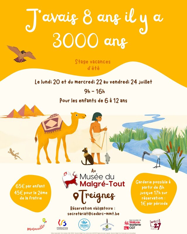 Stages,cours « J’avais 8 années y a 3000 années : stage enfant