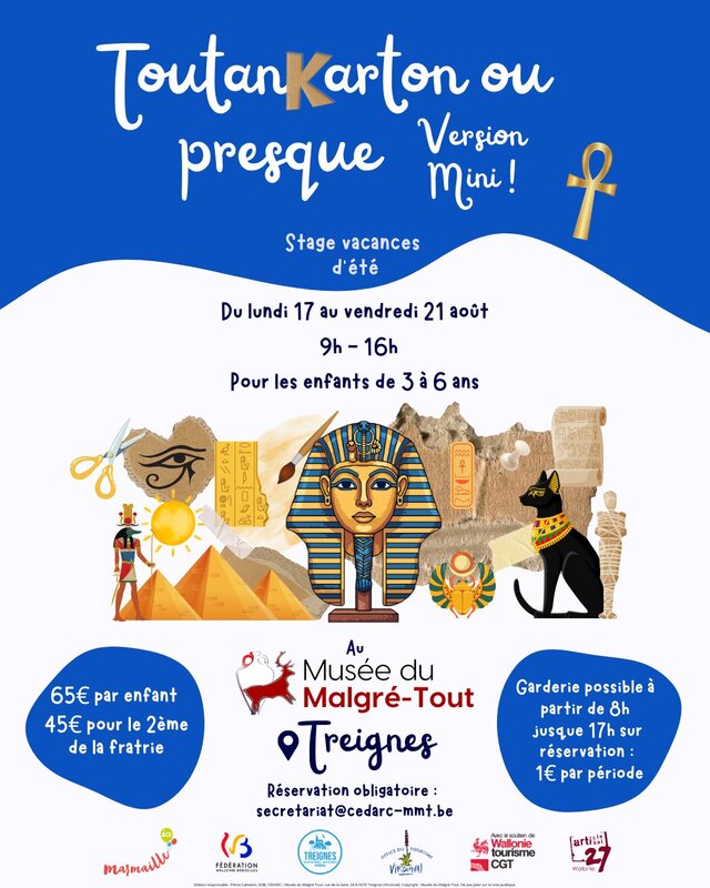 Stages,cours  Toutankarton presque  version mini : stage enfants