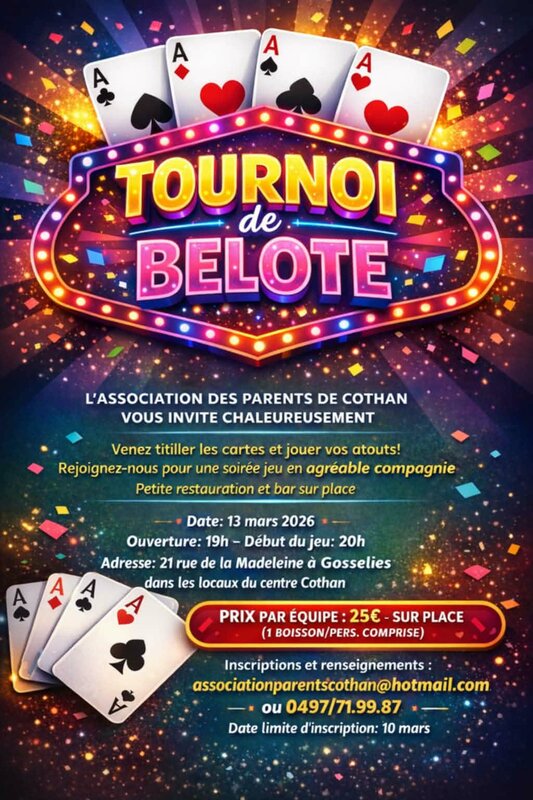 Loisirs Tournoi Belote