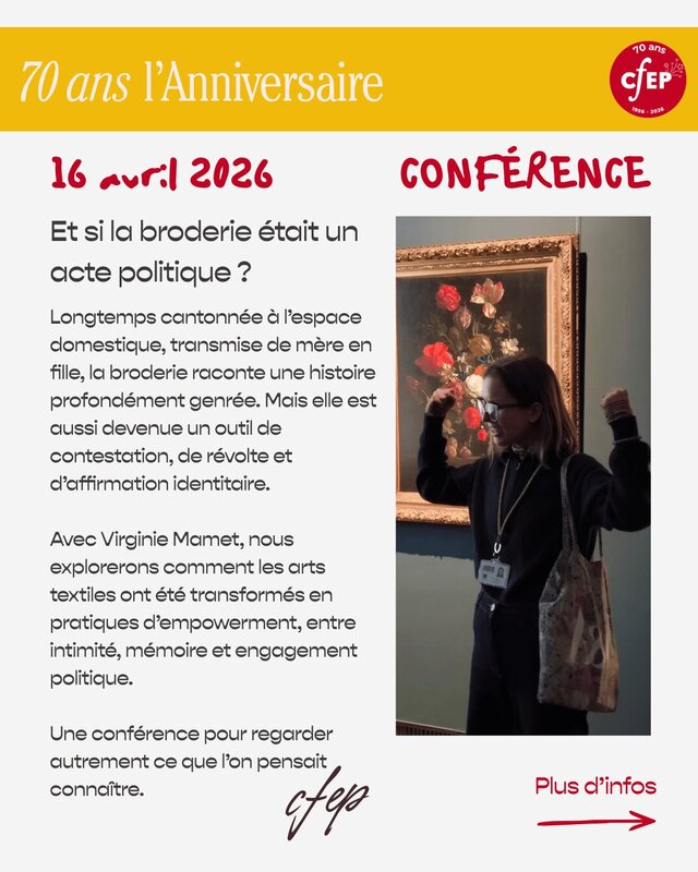 Conférences Broderies contestataires - l enfermement l empouvoirement
