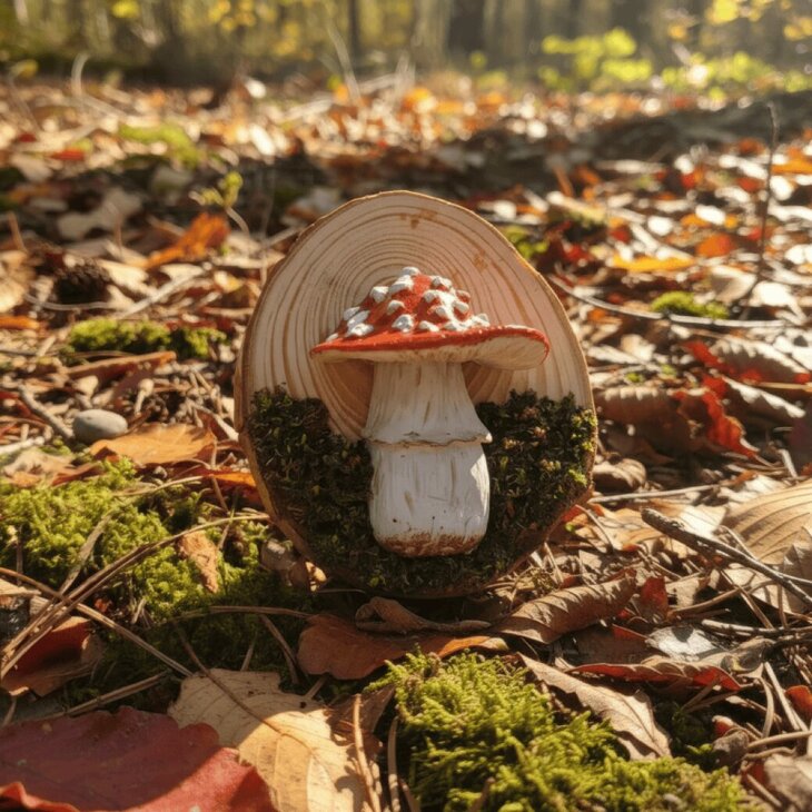 Stages,cours Mercredis  Nature créative  - Champignons argile