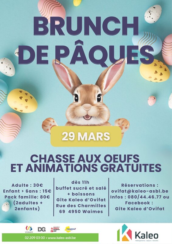 Loisirs Brunch Pâques