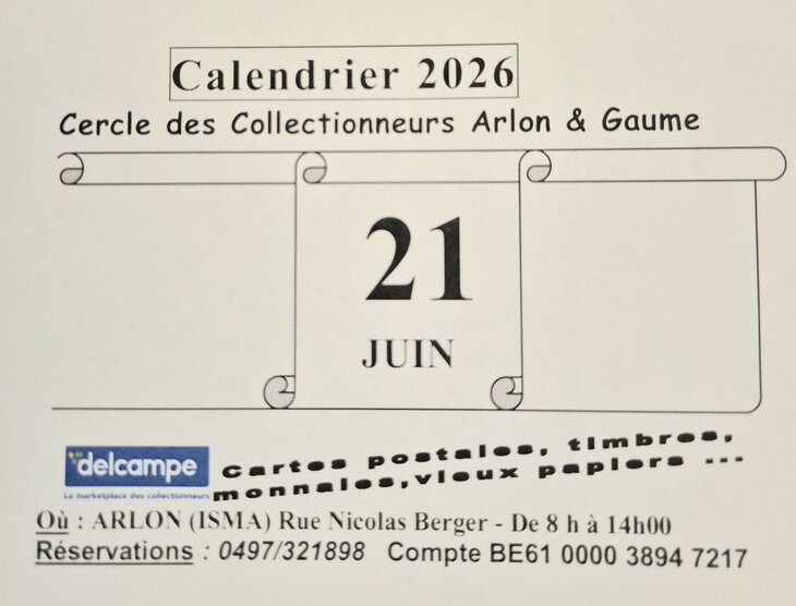 Loisirs Bourse Cercle Collectionneurs Arlon Gaume Mars Annulé