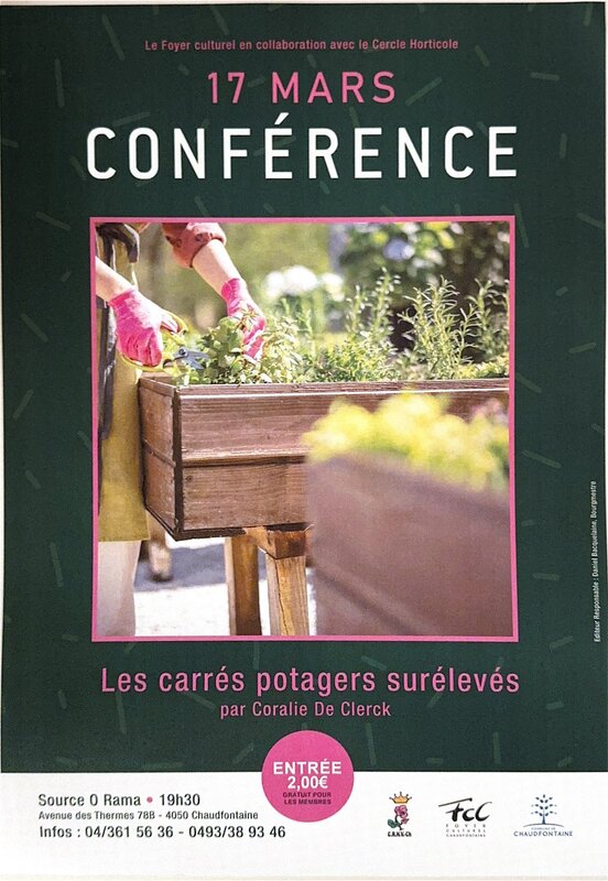 Conférences Les carrés potagers surélevés