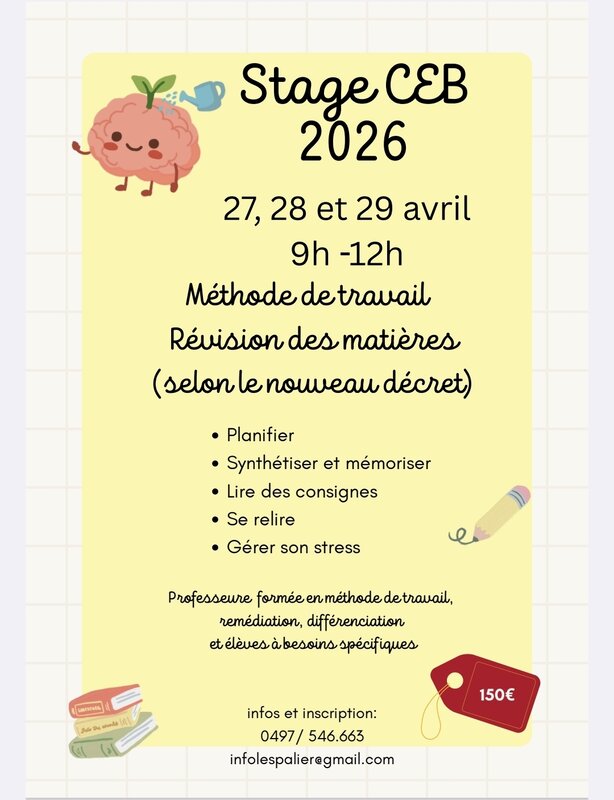 Stages,cours Stage préparation Ceb