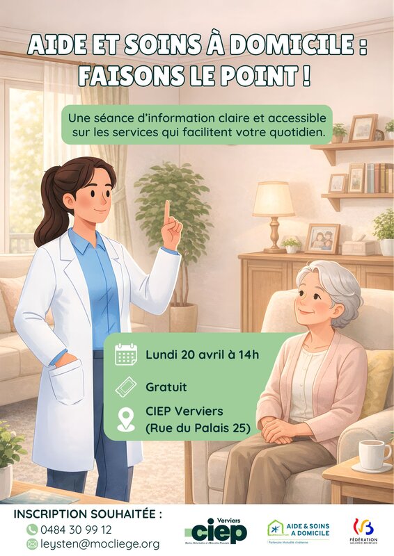 Conférences Séance d’information : l’aide les soins domicile, comment marche ?