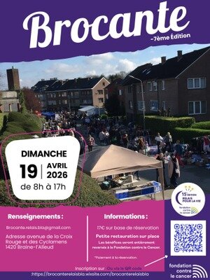 Loisirs La brocante Relais pour Vie Braine-l Alleud