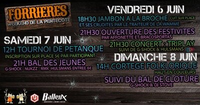 Loisirs Festivités la Pentecôte Forrières