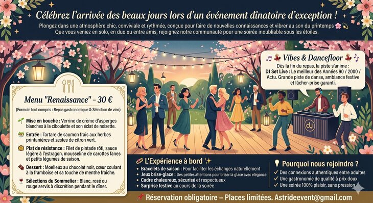 Soirées Dîner Chic & Dancefloor : nuit renouveau