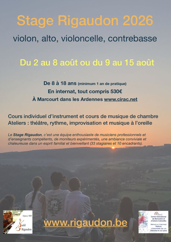 Stages,cours Stage musical Rigaudon