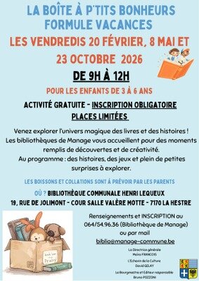 Stages,cours La boîte p’tits bonheurs - Formule Vacances