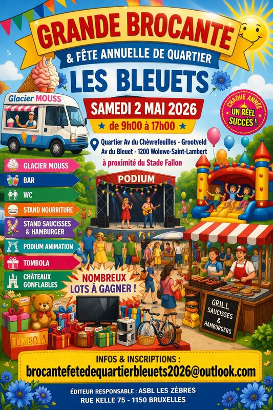  Grande brocante fête quartier Bleuet