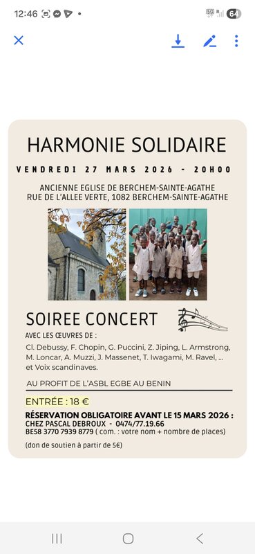 Concerts Harmonie solidaire