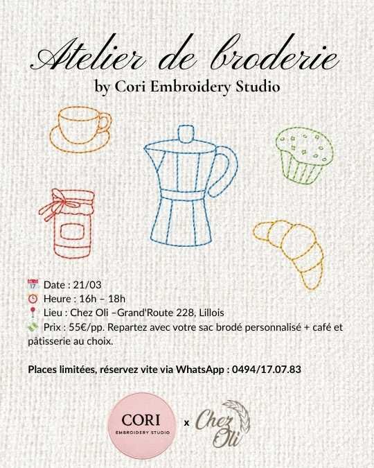 Stages,cours Atelier broderie