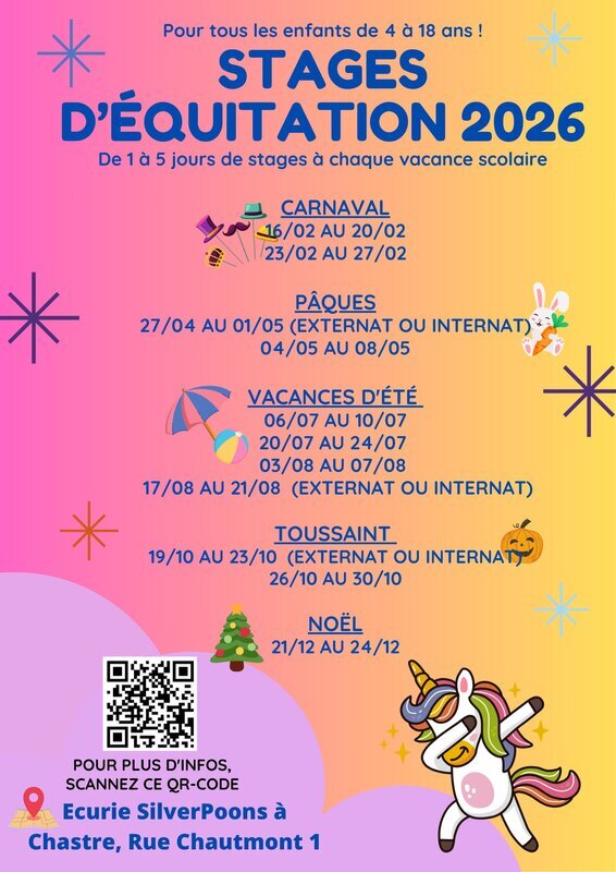 Stages,cours Stage printemps écuries SilverPoons