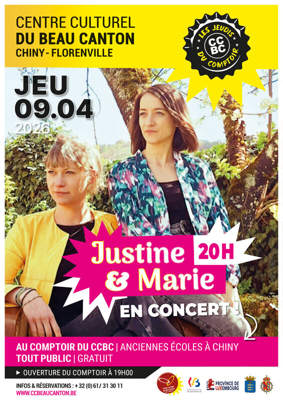 Concerts Jeudi Comptoir Ccbc : Concert Justine & Marie