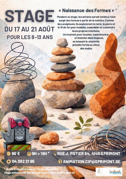 Stages,cours « Naissance formes »