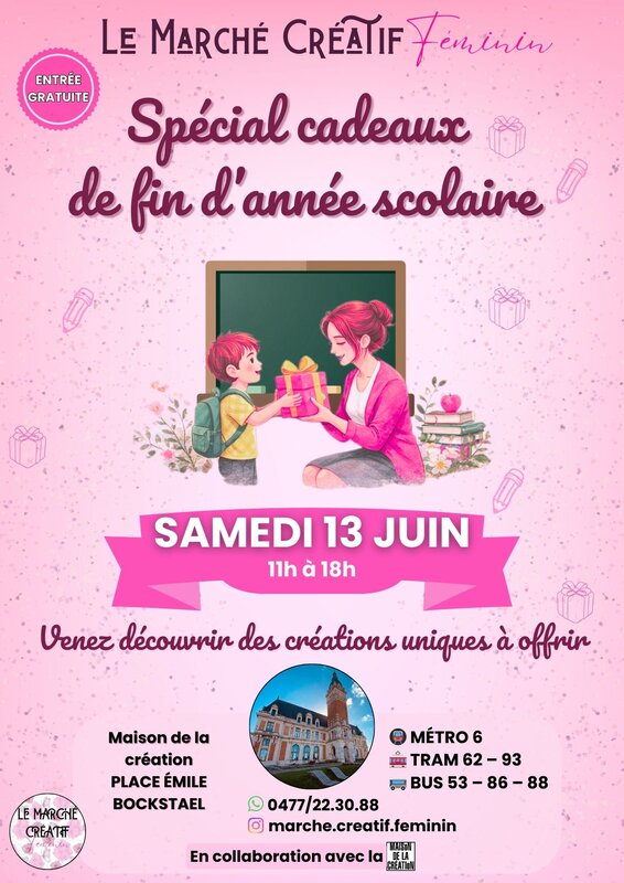 Loisirs Marché Créatif Féminin Spécial cadeaux fin d’année scolaire