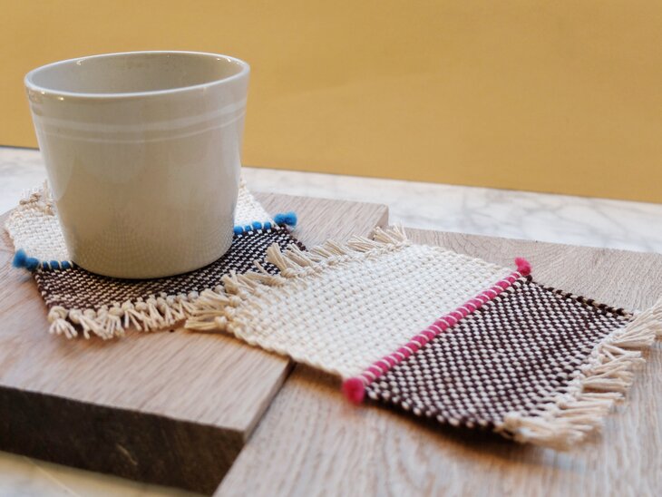 Stages,cours Tissage : dessous verre