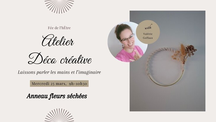 Stages,cours Atelier créatif - anneau fleurs séchées