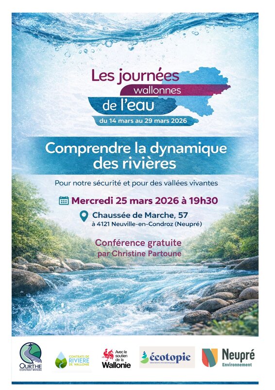 Conférences Comprendre dynamique rivières