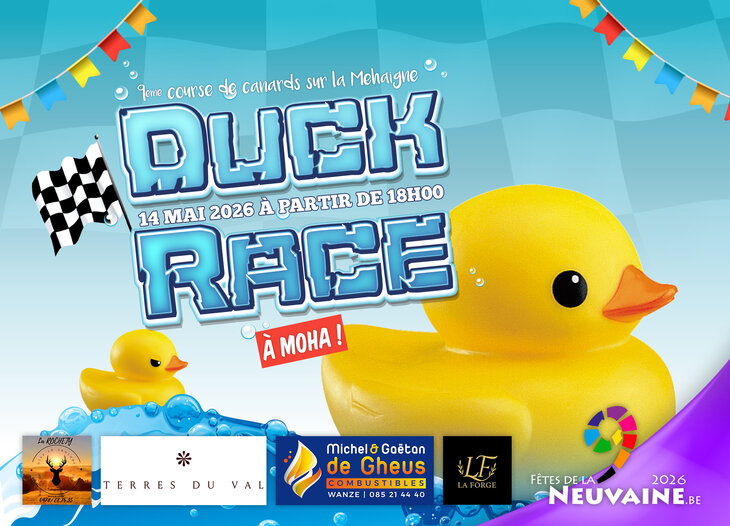 Loisirs 9ème édition la duck race course canards la Mehaigne