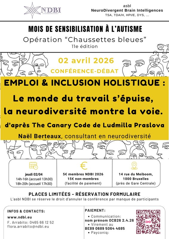 Conférences Conférence-débat  Emploi inclusion holistique  | asbl Ndbi